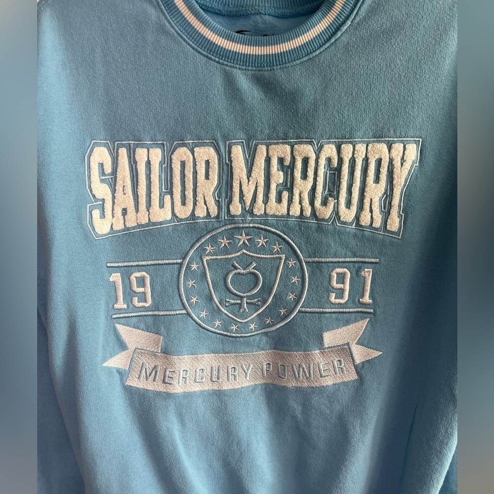 Sailor Moon Sailor Mercury Pullover Sweater - Picture 3 of 4